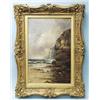 CYRIL TEMPSET - 20th century English school. "Rocky Seashore With Sailboats". Oil on canvas. Sign…