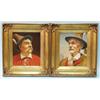 FRANZ LEITGEIB - 19th century Austrian school. A pair of oils on panels with portraits of Tyrolia…