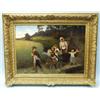 CLAUS BERGEN (1886-1964) German school. "Young Mother with Children in a Landscape." A large oil …