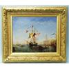 ALFRED AUGUST FELIX BACHMAN (1863-1956) German school. "Grand Canale with Large Sailboat." Oil on…