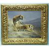 LILIAN CHEVIOT - early 20th century English school. "Resting Tigers." Oil on canvas. Signed lower…