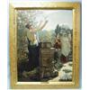 P.C. DUCATILLION - 19th century French school. "Offrande au Manes." A large symbolist oil on canv…