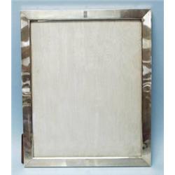 A large Scandinavian sterling silver easel picture frame. Fully marked. 22 1/2" x 18 1/2". Circa …