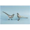Image 1 : A pair of 19th century French sterling silver figures of two pheasants. Finely chiselled. Fully h…