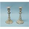 A pair of exceptional antique English sterling silver candle sticks. Each 12 1/2" high. Fully mar…