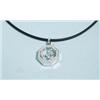 Image 1 : A Chopard design 18 kt. white gold "happy diamond" pendant. Octagonal diamond set frame, suspende…