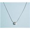 Image 1 : An 18 kt. white gold and diamond pendant set with a circular brilliant cut diamond. Approx. 0.8 c…