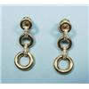 Image 1 : TIFFANY & CO - A pair of 18 kt. gold and diamond earrings designed in form of graduated circles j…