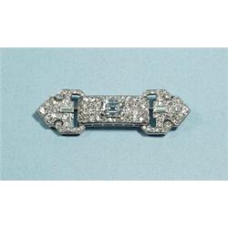 A pair of very good princess cut diamond ear studs set in 14 kt. white gold mounts. Total diamond…