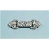 A pair of very good princess cut diamond ear studs set in 14 kt. white gold mounts. Total diamond…