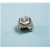 Image 1 : A fine 14 kt. yellow and white gold gentleman's ring with a central brilliant cut diamond, approx…
