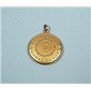 Image 1 : An 18 kt. gold and diamond locket. Top decorated with a central diamond surrounded by a stylized …