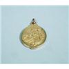 Image 1 : ART NOUVEAU - An 18 kt. yellow gold locket. Relief decorated with diamond set daisies, back with …
