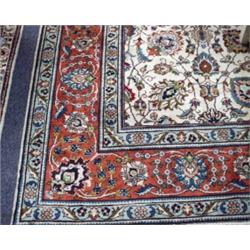 A semi-antique Persian Tabriz carpet. Approx. size: 8'6" x 11'4".…