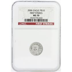 2006 NGC MS70 Platinum $10 American Eagle 1/10 oz Coin