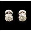 Image 1 : 14KT White Gold 1.69ctw Diamond Stud Earrings