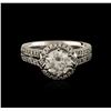 Image 1 : 14KT White Gold 1.67ctw Diamond Ring