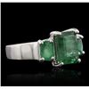 Image 2 : 14KT White Gold 4.12ct Emerald Ring