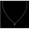 Image 1 : 14KT White Gold 0.40ct Diamond Pendant With Chain