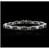 Image 1 : Platinum 6.85ctw Diamond Tennis Bracelet