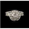 Image 1 : 14KT White Gold 3.35ctw Diamond Ring