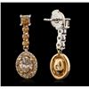 Image 2 : 14KT Two-Tone Gold 1.56ctw Diamond Dangle Earrings