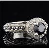 Image 2 : 14KT White Gold 1.35ct Black Diamond Ring