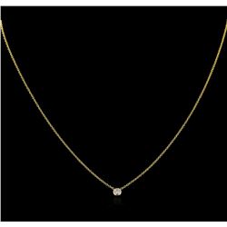 14KT Yellow Gold 0.09ct Diamond Solitaire Necklace