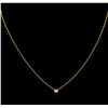 Image 1 : 14KT Yellow Gold 0.09ct Diamond Solitaire Necklace