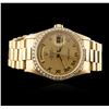 Image 1 : Rolex 18KT Yellow Gold 1.20ctw Diamond DateJust Men's Watch