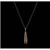 Image 1 : 14KT Rose Gold Chandelier Crystal Pendant With Chain