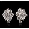 Image 1 : 14KT White Gold 3.04ctw Diamond Earrings