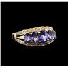 Image 2 : 14KT Yellow Gold 2.22ctw Tanzanite and Diamond Ring