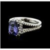 Image 2 : 14KT White Gold 2.08ct Tanzanite and Diamond Ring