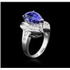 Image 3 : 14KT White Gold 4.58ct Tanzanite and Diamond Ring