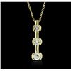 Image 1 : 14KT Yellow Gold 0.75ctw Diamond Pendant With Chain