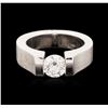 Image 1 : 14KT White Gold 1.10ct Round Brilliant Cut Diamond Solitaire Ring