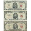 Image 1 : 1963 $5 Red Seal Bill Lot of 3