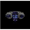 Image 1 : 3.22ct Tanzanite, Blue Sapphire and Diamond Ring - 14KT White Gold