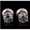 Image 1 : 14KT White Gold 1.15ctw Diamond Solitaire Earrings