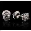 Image 2 : 14KT White Gold 1.15ctw Diamond Solitaire Earrings