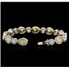 Image 3 : Platinum EGL USA Certified 14.88ctw Fancy Yellow Diamond Bracelet