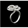 Image 3 : 14KT White Gold 0.28ctw Diamond Ring