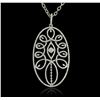 Image 1 : 18KT White Gold 2.06ctw Diamond Pendant