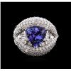 Image 1 : 14KT White Gold 1.81ct Tanzanite and Diamond Ring