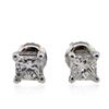 Image 1 : 14KT White Gold 1.11ctw Diamond Solitaire Earrings
