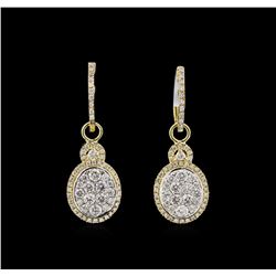 1.50ctw Diamond Earrings - 14KT Yellow Gold