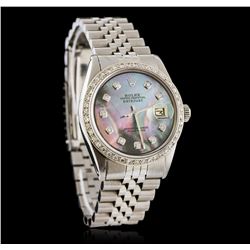 Rolex Stainless Steel Diamond DateJust Men's Watch