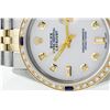 Image 2 : Rolex Two-Tone Diamond and Sapphire DateJust Men's Watch