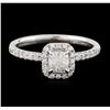 Image 1 : 14KT White Gold 0.61ctw Diamond Ring